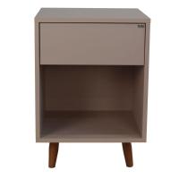 Mesa De Cabeceira 1 Nicho 1 Gaveta 400x550x400 Sal Rosa - Mdf Arauco - 1