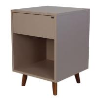 Mesa De Cabeceira 1 Nicho 1 Gaveta 400x550x400 Sal Rosa - Mdf Arauco - 2