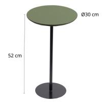 Mesa Lateral 30cm (52cm Altura) Verde Acetinado - 2