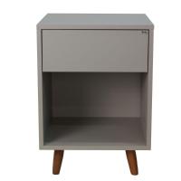 Mesa De Cabeceira 1 Nicho 1 Gaveta 400x550x400 Beton Matt - Mdf Arauco - 1