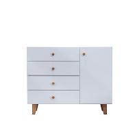 Cômoda 4 Gavetas 1 Porta 112x91x47 Branco Real - Mdf Arauco - 1