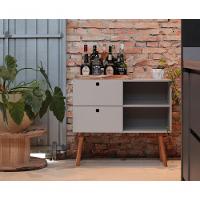 Aparador 02 Gavetas 1 Nicho Com Pés Palito Sal Rosa - Mdf Arauco - 2