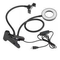 Iluminador Ring Light Suporte Celular Articulado Mesa Live Stream Controle - 2