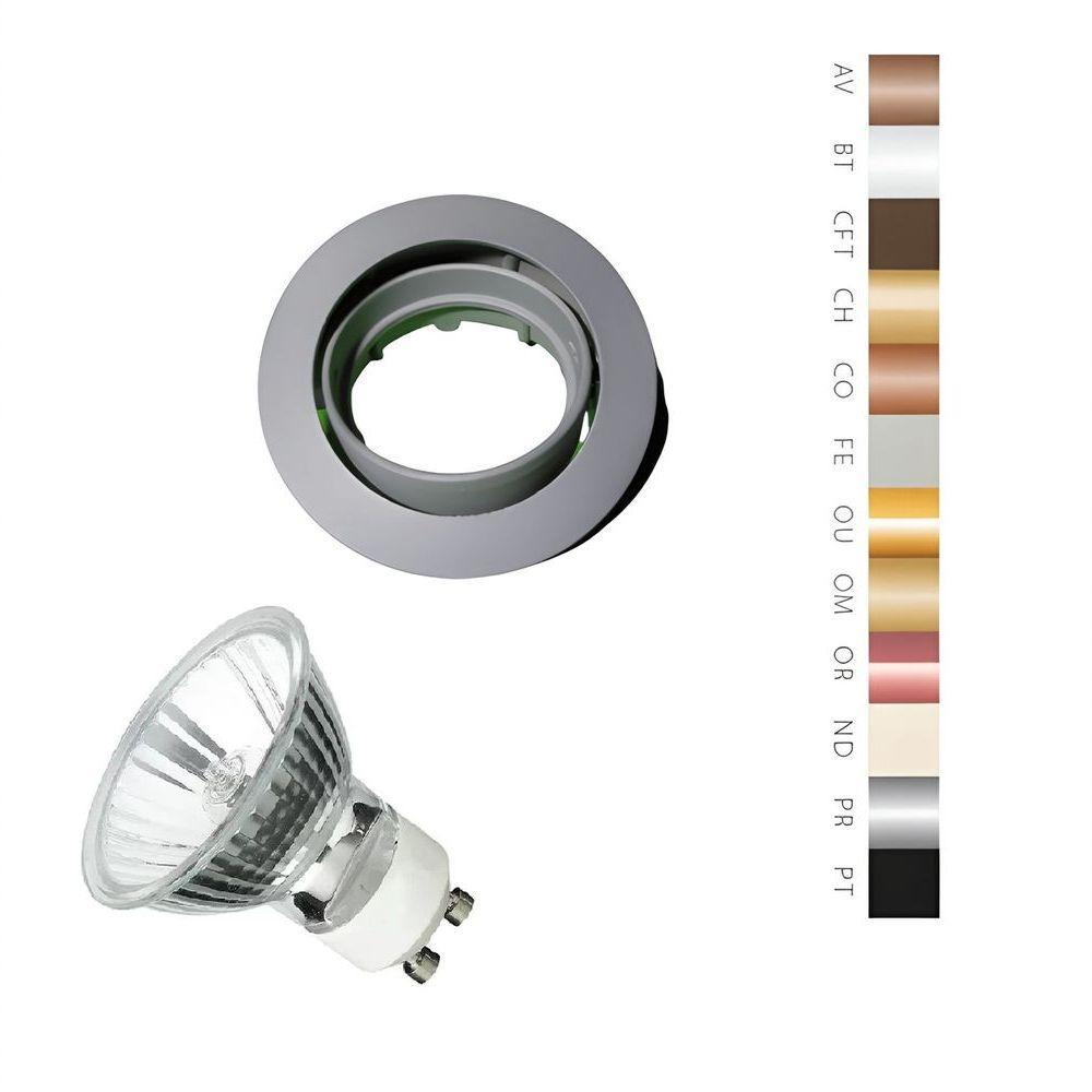 Spot Embutir Movel Redondo Mr16 - Com Lampada 50w Cor Produto Cinza 110v - 1