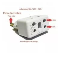Kit 10 Plug Adaptador De Tomada Bob Esponja 10a-20a 3-2pinos