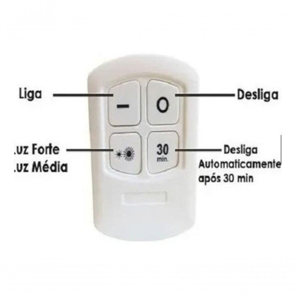 Lampada Led Luminaria Sem Fio Com Controle Remoto Kit C- 3 - 2