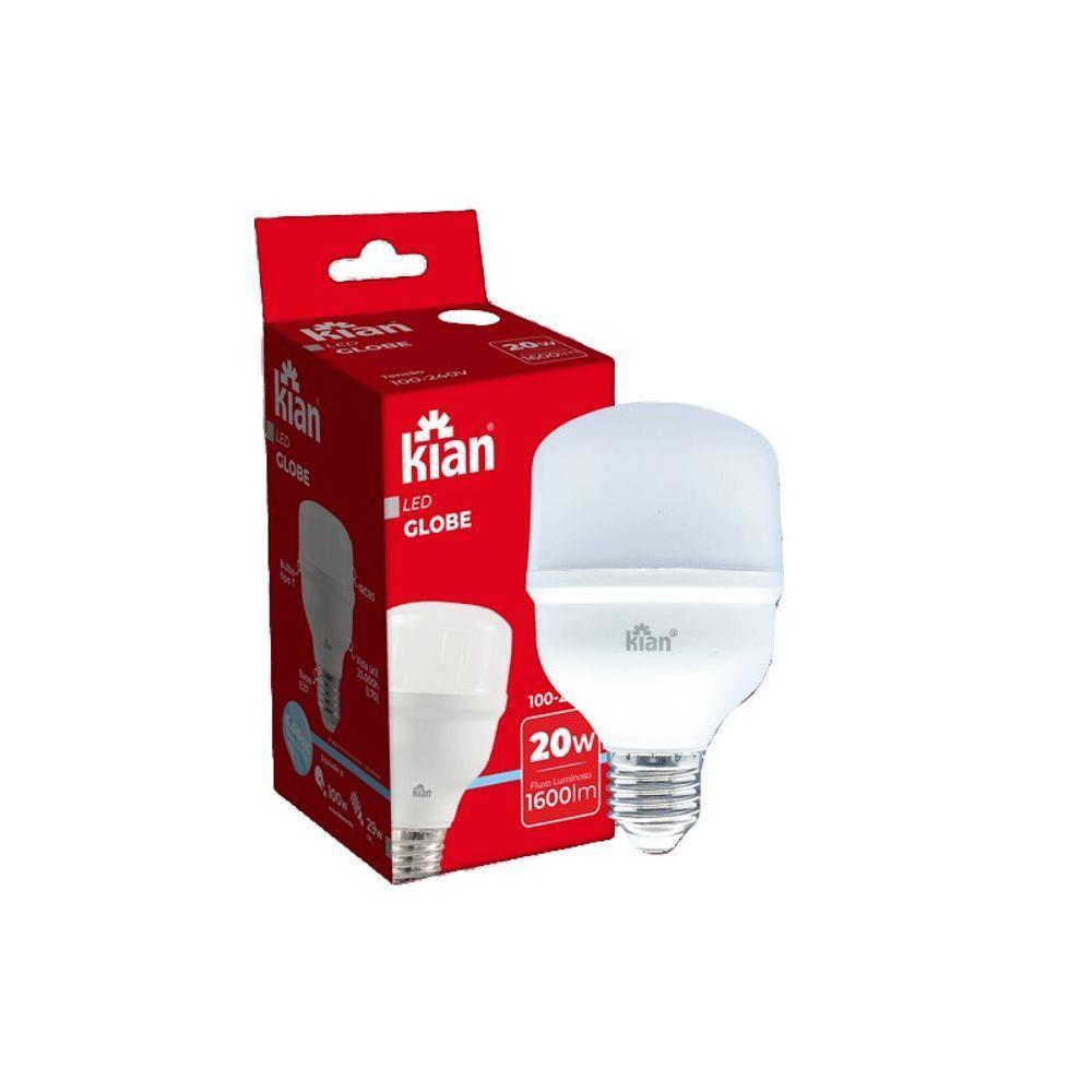 Kit 2 Lâmpadas Led Globe 20w Alta Potencia E27 Branca Fria - 2