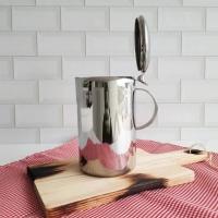 Bule Aço Inox Com Alça Tampa Grande 1,2 Litros Leite Café Fervedor Leiteira Chá água Jarra Serviço - 2
