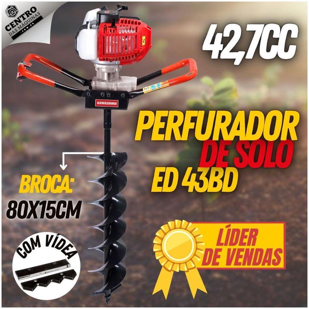 Perfurador De Solo Kawashima Ed43 Com Broca Forte De 80X15Cm - 10