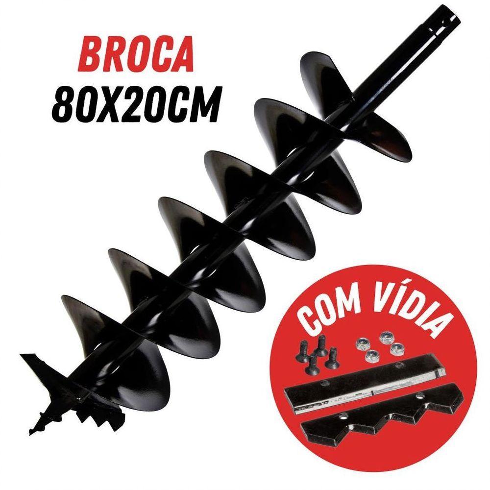 Perfurador De Solo Kawashima Ed252Bd + Broca Resistente De 80X20Cm - 8