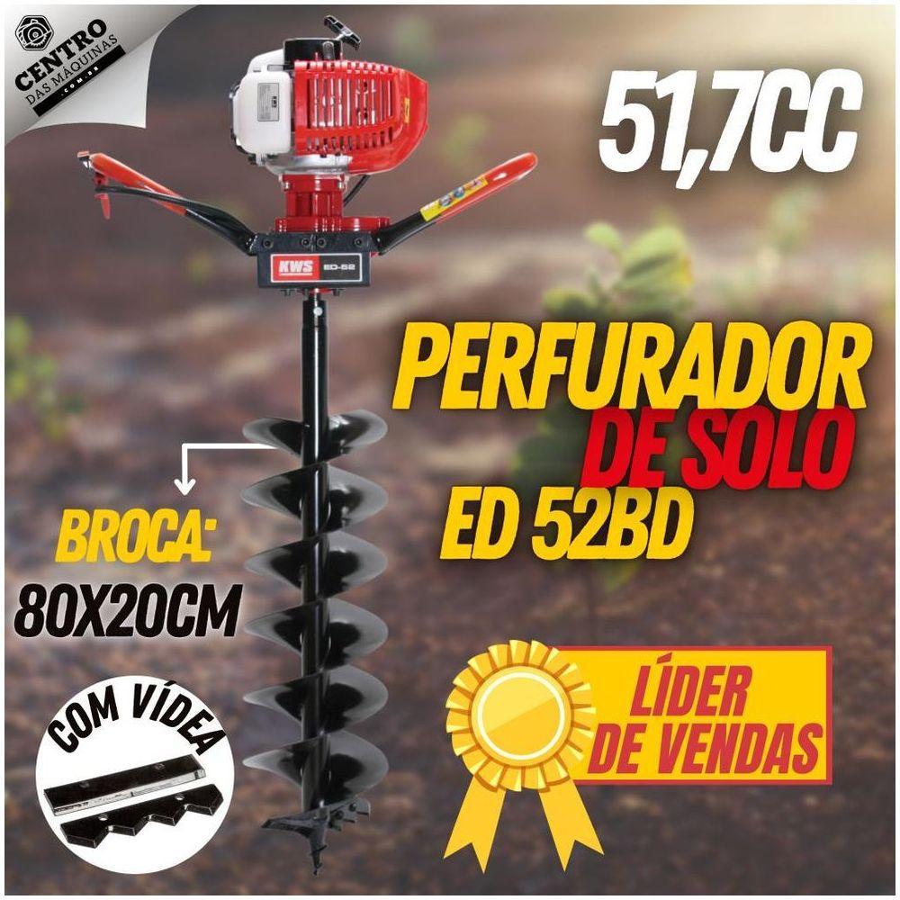 Perfurador De Solo Á Gasolina Kawashima Ed52 Com Broca 200Mm - 9