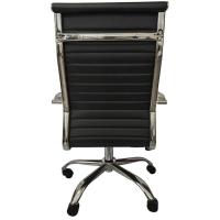 Cadeira Giratória Office Esteirinha Confort Rivatti Em Pu Preta Base Rodízio Cromado - 2