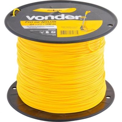 Fio De Nylon 2,4mmx500m Redondo Para Roçadeiras E Aparadores