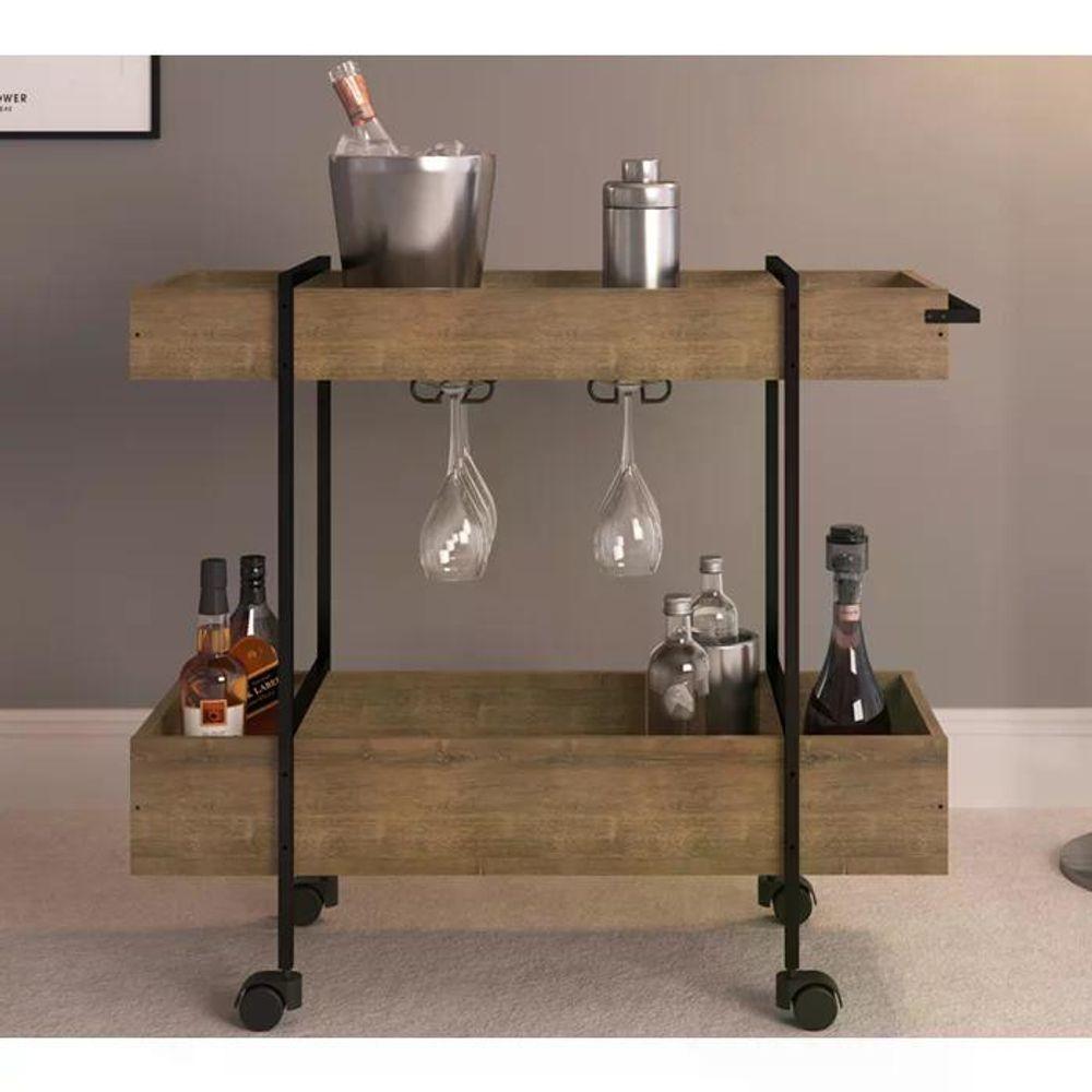 Carrinho Bar 27813 Linha Complementos Preto Vermont - 1