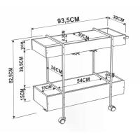 Carrinho Bar 27813 Linha Complementos Preto Vermont - 7