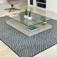 Tapete Carpete Sala Quarto Elegante Trama 1,50 X 2,00 Cinza - 1