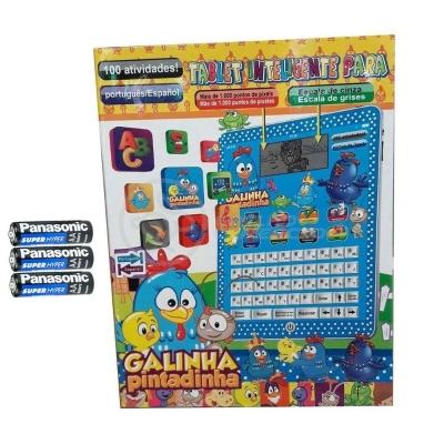 Kit Tablet Infantil Galinha Pintadinha Educativo Azul