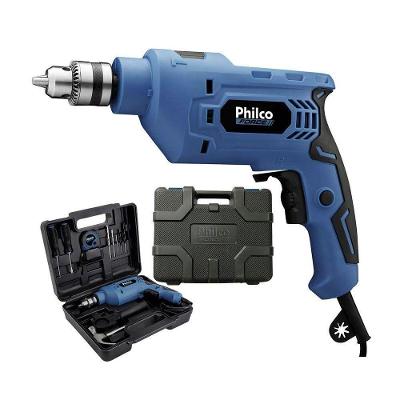 Furadeira Philco Maleta Com Ferramentas Pfu1mf 650w 51102003 Azul Com Preto 220v