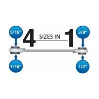 Chave Com Catraca 4 Bocas 5/16´´X3/8´´X7/16´´X1/2´´ - 5