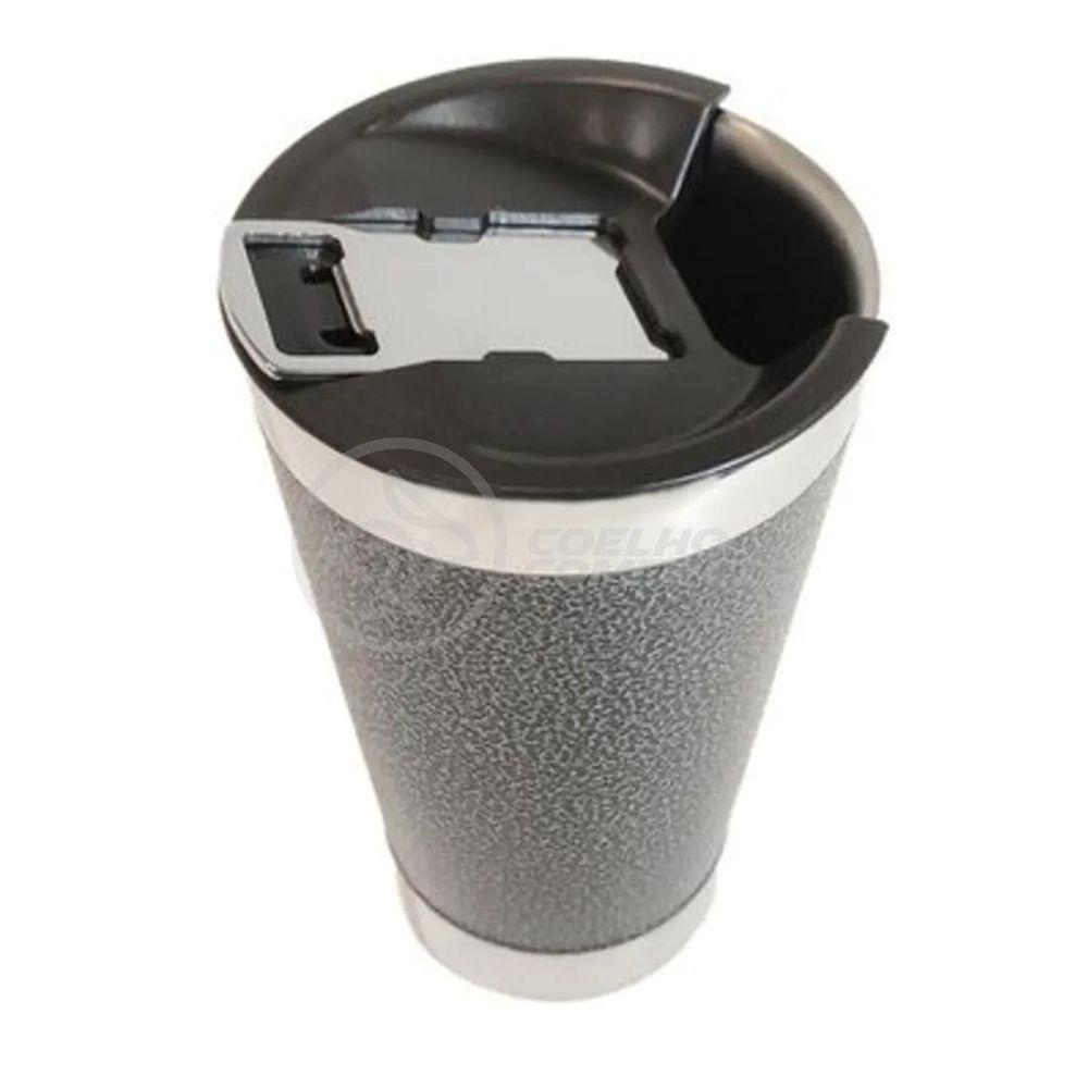Copo Térmico Com Tampa E Abridor 473Ml Aço - 7