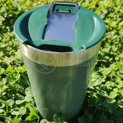 Copo Térmico C/ Tampa E Abridor 473Ml Inox - Verde