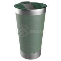 Copo Térmico C/ Tampa E Abridor 473Ml Inox - Verde - 8