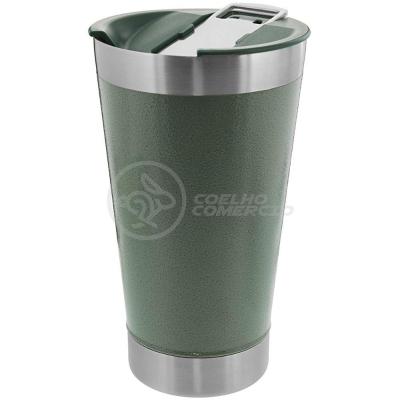 Copo Térmico C/ Tampa E Abridor 473Ml Inox - Verde