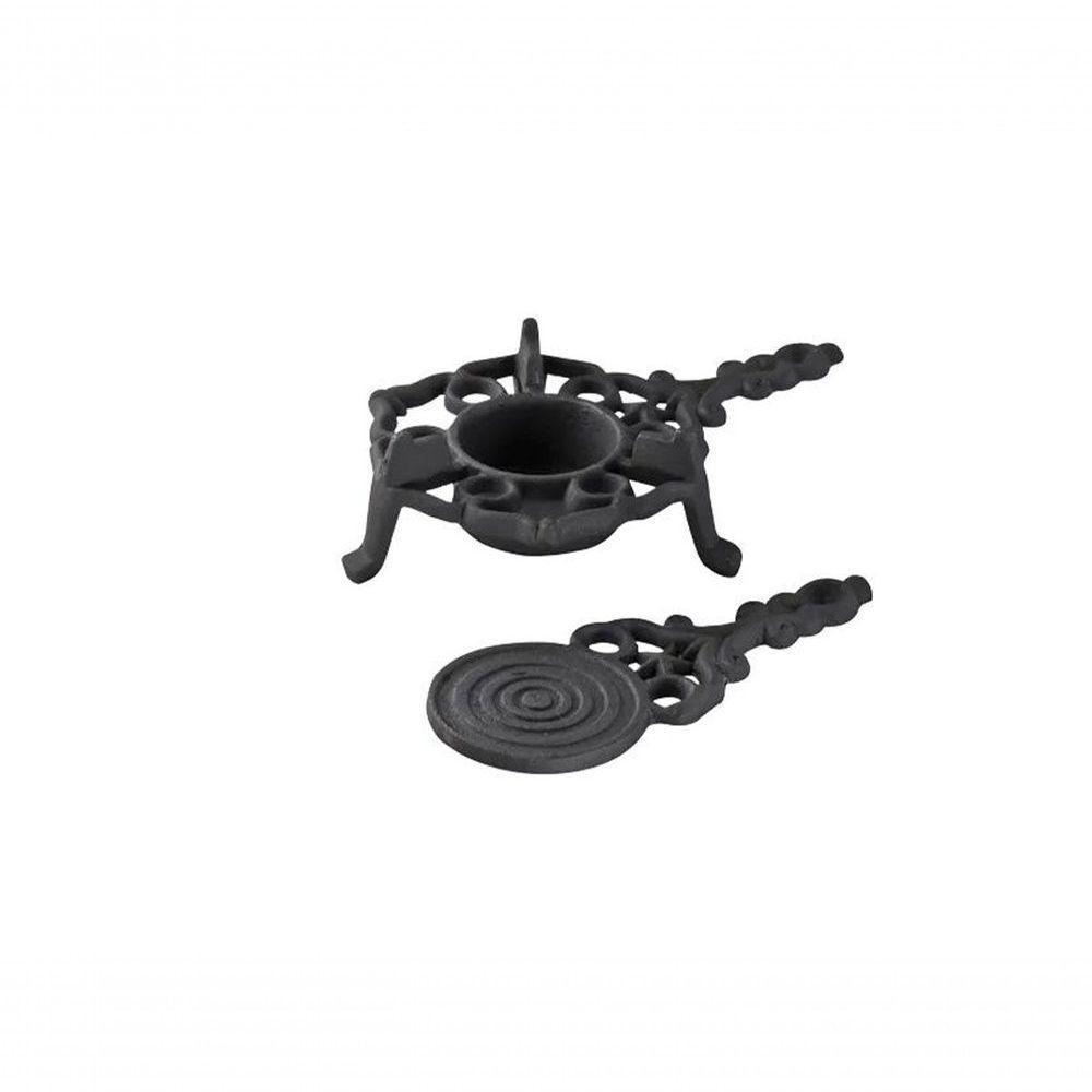 Fogareiro Espiriteira Ferro À Álcool Com Tampa 12,5X21Cm - 1