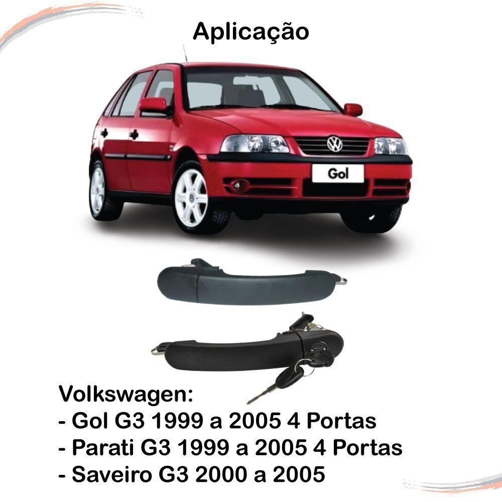 Par Maçaneta Ext Diant C/ Chave Gol Parati G3 99 A 05 4 Pts - 4