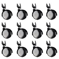 Kit 12 Rodízios Para Móveis Com Chapa U Sem Trava - 1