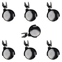 Kit 7 Rodízios Para Móveis Com Chapa U Sem Trava - 1