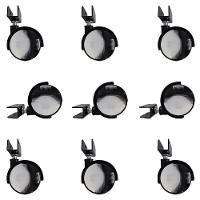 Kit 9 Rodízios Para Móveis Com Chapa U Sem Trava - 1