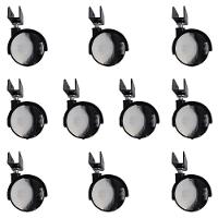 Kit 10 Rodízios Para Móveis Com Chapa U Sem Trava - 1