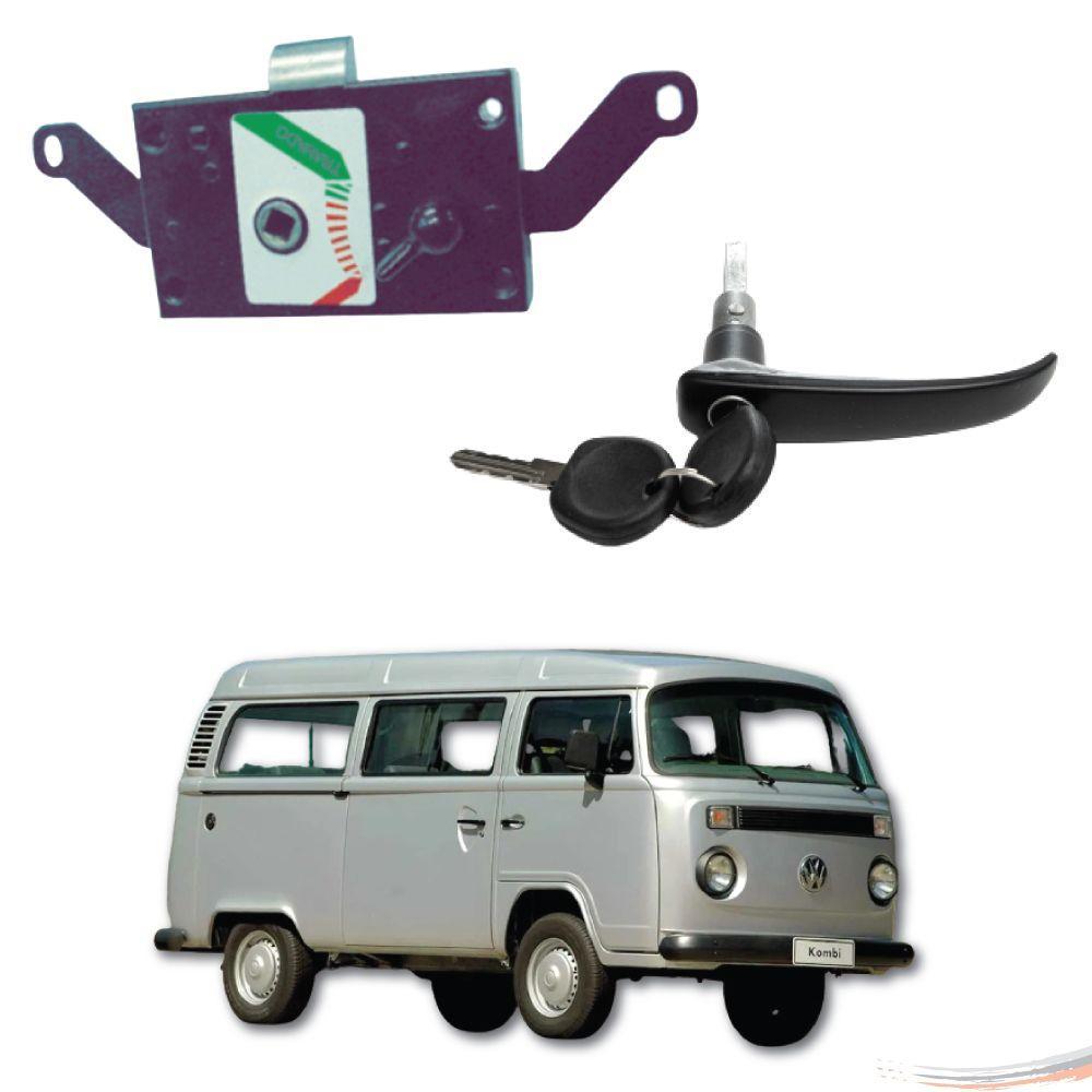 Kit Maçaneta Preta + Fechadura Pta Lat Kombi Clipper 75 a 96 - 1