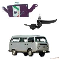 Kit Maçaneta Preta + Fechadura Pta Lat Kombi Clipper 75 a 96 - 1