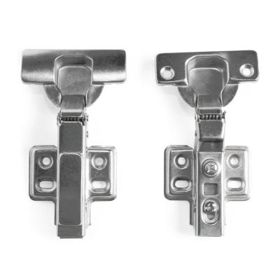 Kit 4 Dobradiças Inox Curva Com Amortecedor 35Mm