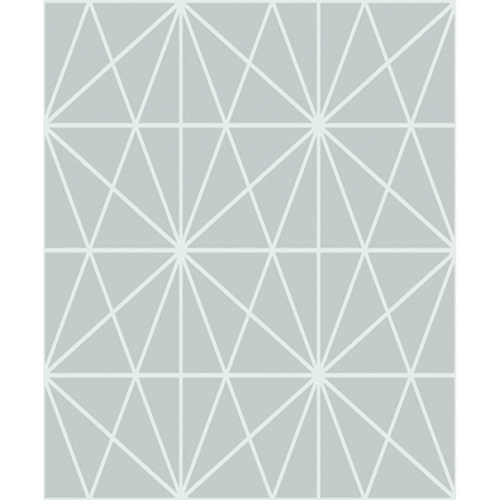 Papel De Parede Cu87435 Cinza Geométrico 053x10m - 1