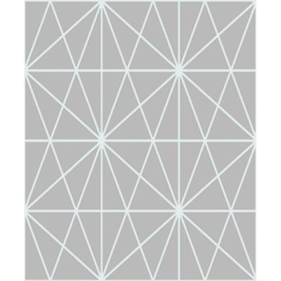 Papel De Parede Cu87433 Cinza Geométrico 053x10m