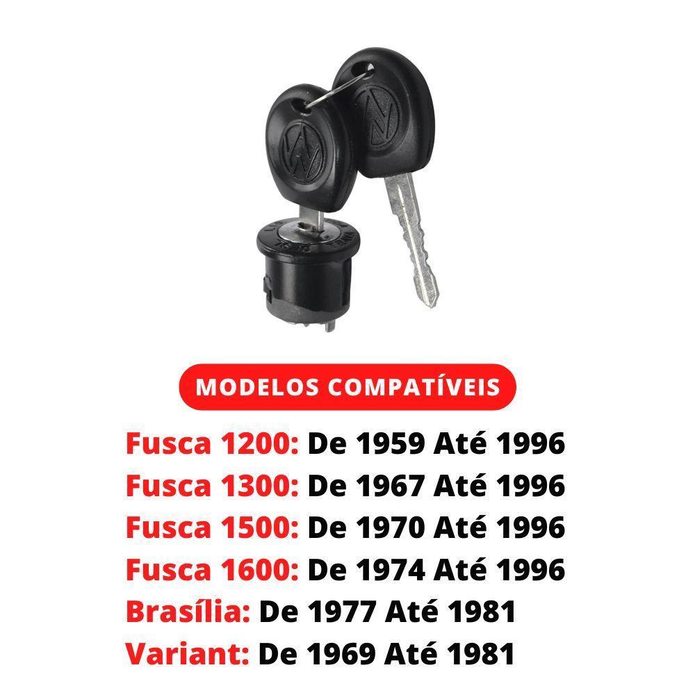 Cilindro Ignição Coluna Direção C Chave Brasília 1977 A 1981 - 3