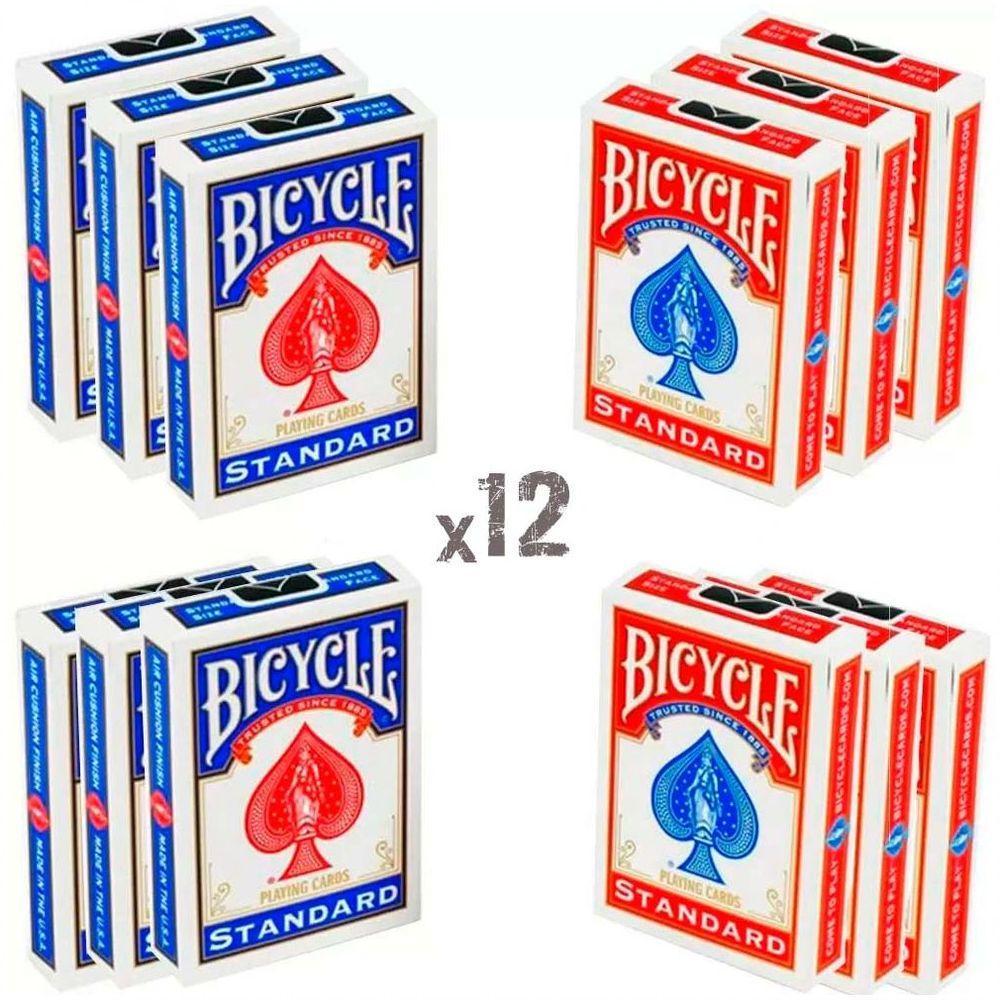 Baralho Bicycle Standard Azul Caixa Com 12 Unidades - 1