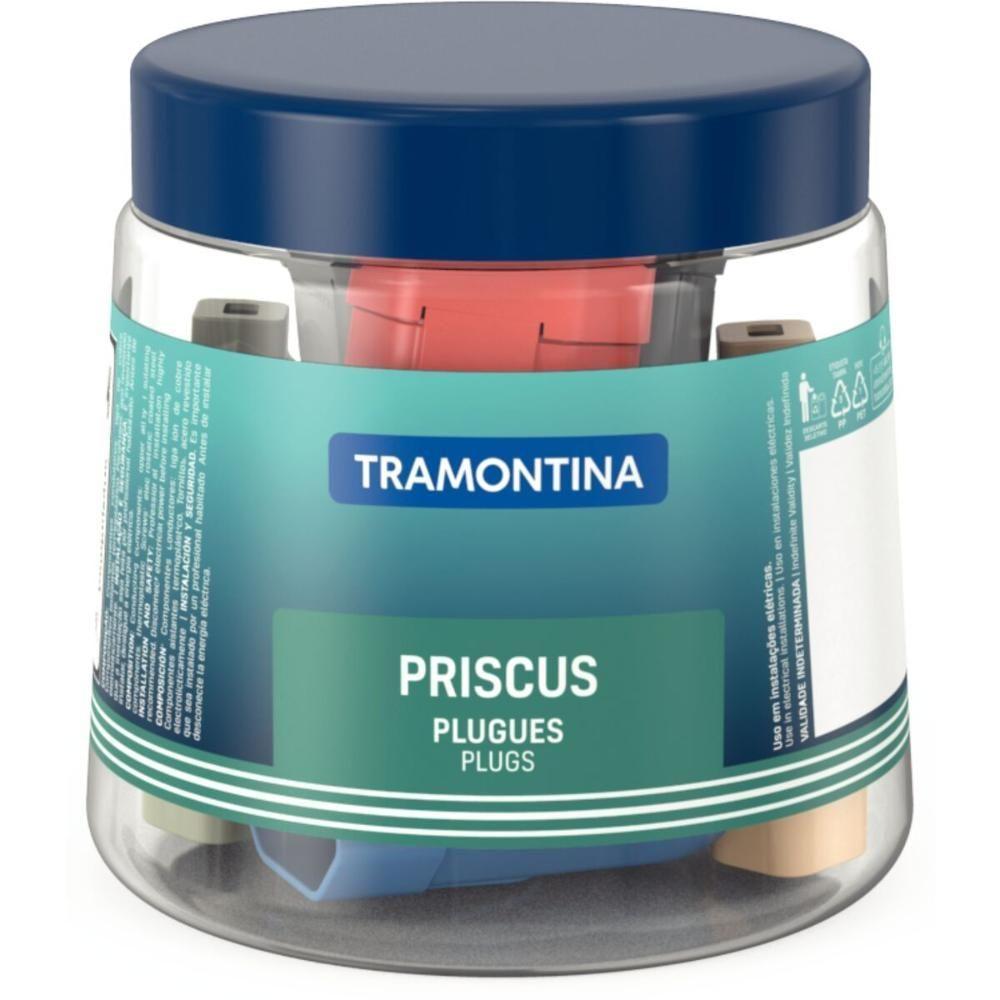 Plugue Femea 2P 10A 250V~ Emb. Pote Pequeno Com 6 Cores - 1