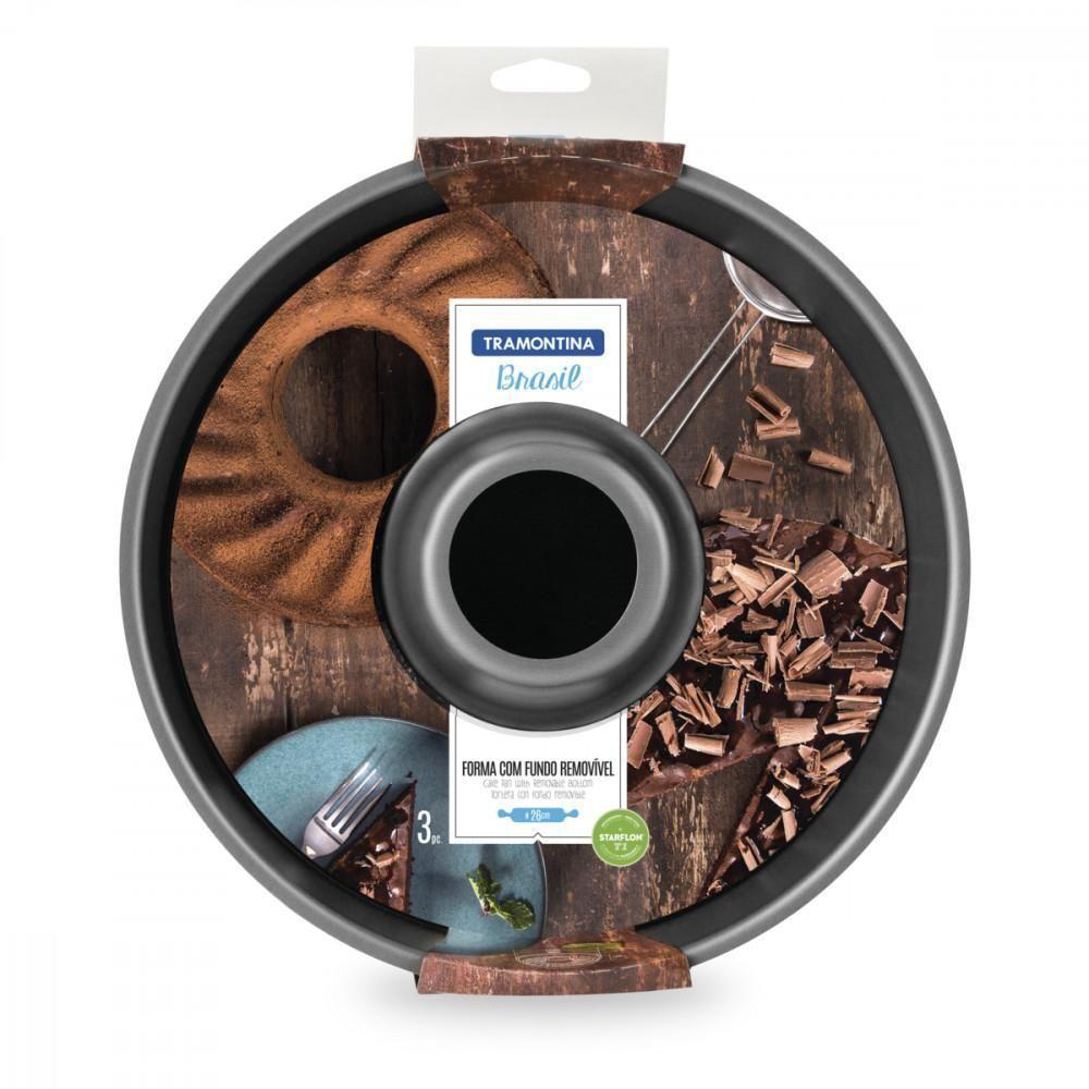 Forma Tramontina Grafite Com Fundo Removível 26 Cm 3,3 L - 1