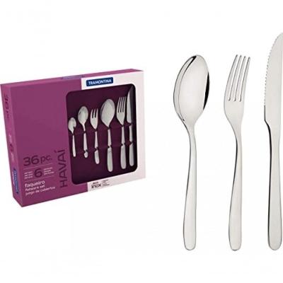 Faqueiro Tramontina Em Inox Facas P/ Churrasco Em Brilho Det