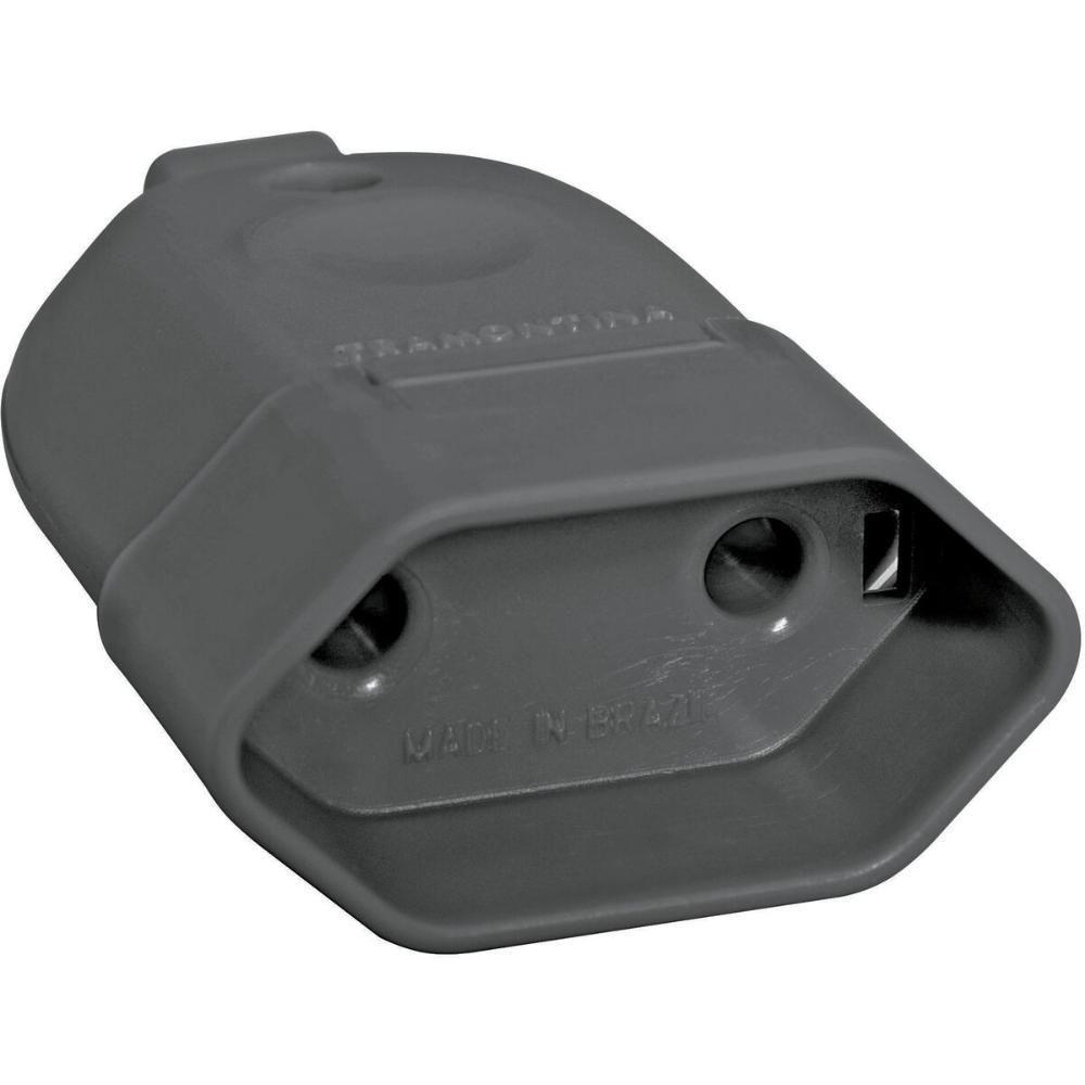 Plugue Femea 2P 250 V 10 A Tramontina Preto - 2