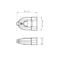 Plugue Femea 2P 250 V 10 A Tramontina Preto - 1