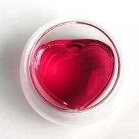 Jogo De Copo Coração Parede Dupla 2 Peças 250 Ml - Mimo