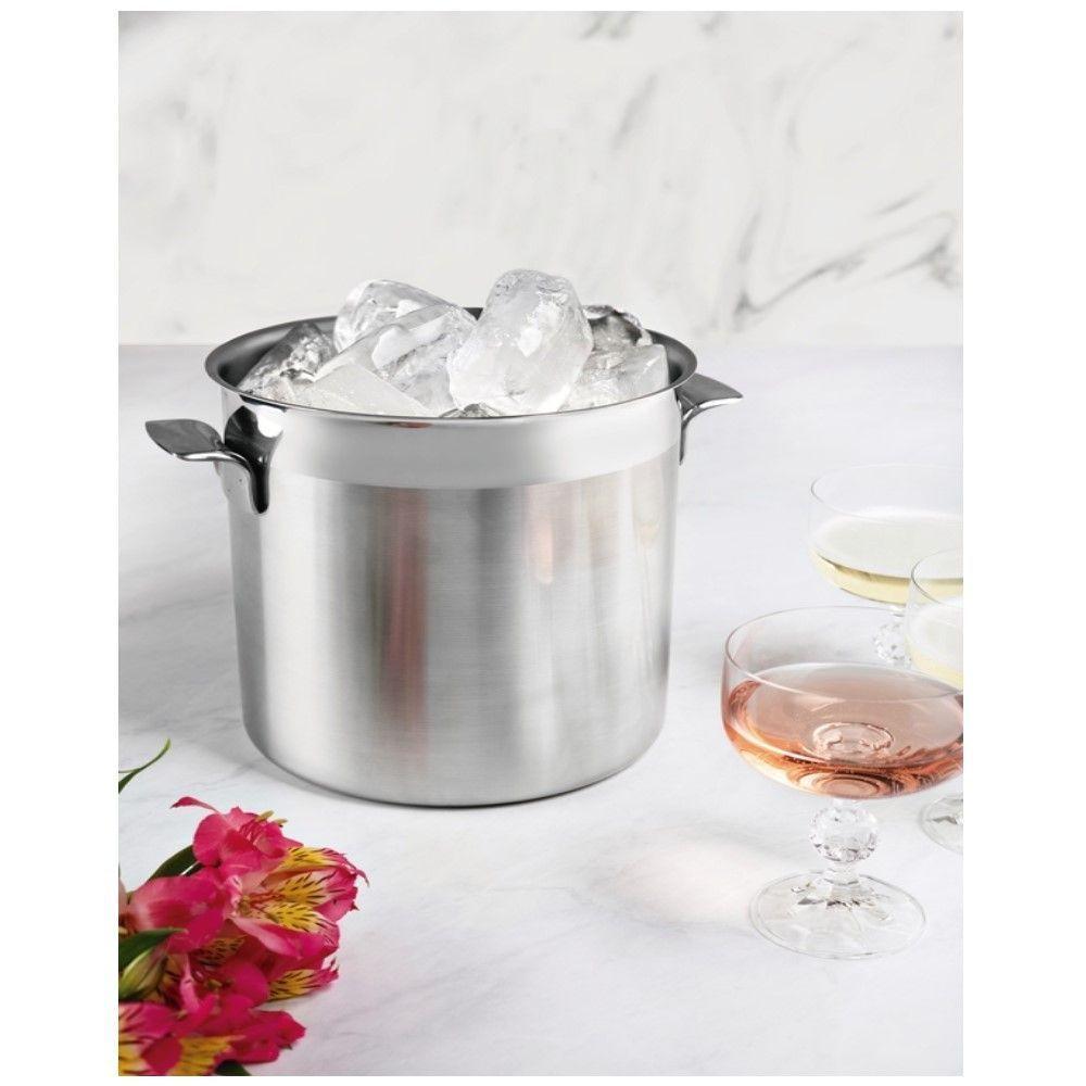 Balde Para Gelo Em Aço Inox Com Acabamento Fosco - 3
