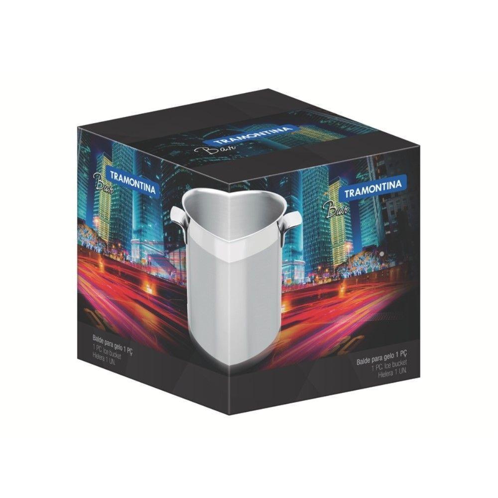 Balde Para Gelo Em Aço Inox Com Acabamento Fosco - 5