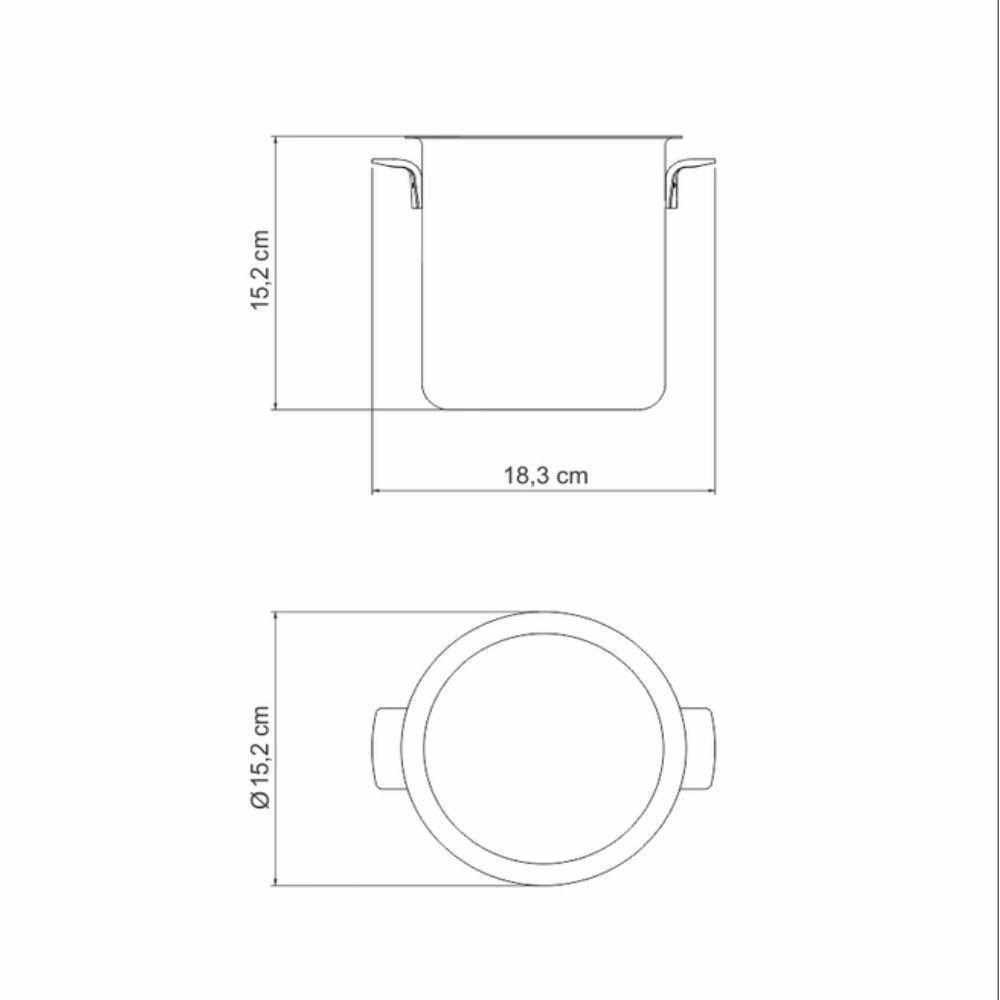 Balde Para Gelo Em Aço Inox Com Acabamento Fosco - 6