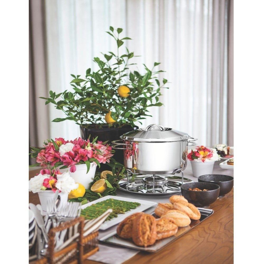 Rechaud Solar 6,1 L Em Aço Inox Fundo Triplo Com Fogareiro - 2